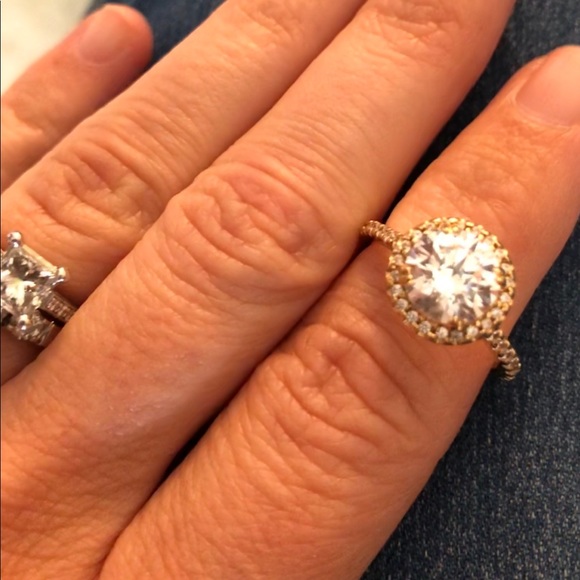 Diamond (lab made/simulated) Nexus Engagement Ring - Picture 5 of 8